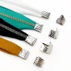 Metal zipper tail clips, 3-patterned clips, striped webbing clips, belt clips, luggage hardware zipper accessories, horse buckle details Picture